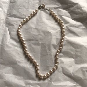 Faux pearl necklace